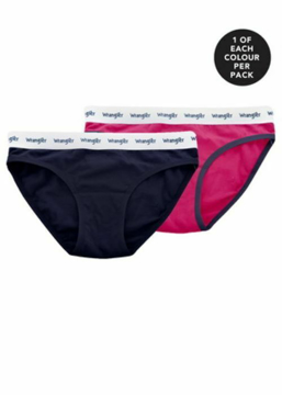 Picture of Wrangler Women Logo Brief Navy/Pink