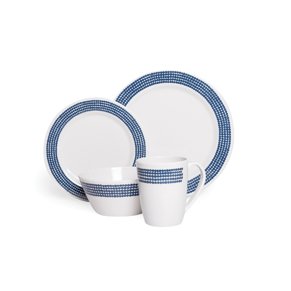 Picture of Campfire 16 Piece Melamine Dinner Set - Blue Moon