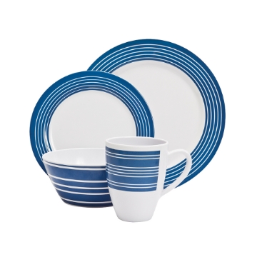 Picture of Campfire 16 Piece Melamine Dinner Set - Nautical