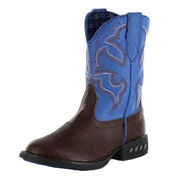 Picture of Roper Toddler Lightning Western Boots Brown/Blue