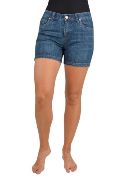 Picture of Wrangler Women's Q-Baby Booty Up Ultimate Shorts Mid Town Blue