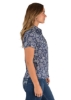 Picture of Wrangler Women's Aliza Print Western S/Sleeve Shirt Navy/White