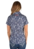 Picture of Wrangler Women's Aliza Print Western S/Sleeve Shirt Navy/White