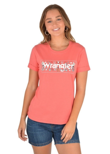 Picture of Wrangler Women's Bessie Tee Coral