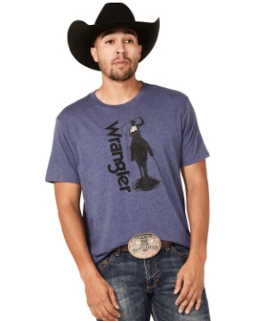 Picture of Wrangler Men s Lassoing Denim Heather Graphic T-Shirt