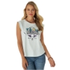 Picture of Wrangler Retro® Ladies Steer Head Green Graphic Tank