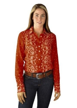 Picture of Wrangler Women's Carlise Print Long Sleeve Shirt