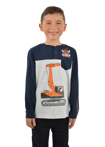 Picture of Thomas Cook Boys High In The Sky Henley Long Sleeve Tee