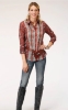 Picture of Roper Women's Studio West L/Sleeve Shirt Rust