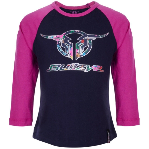 Picture of Bullzye Girl's Wildflower Long Sleeve Raglan Tee