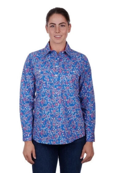 Picture of Hard Slog Women's Luisa Half Placket Long Sleeve Shirt