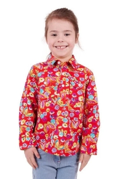 Picture of Hard Slog Girl's Mirabel Half Placket Long Sleeve Shirt