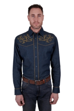 Picture of Wrangler Men's Ross Yoke Embroidered Shirt